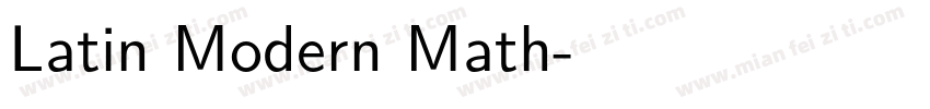 Latin Modern Math字体转换